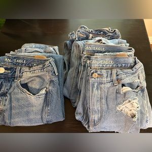 American eagle SZ 4 long and SZ 4 regular jean bundle - 5 pair, good condition